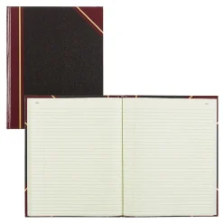 National Brand Accounting & Record Journals<Rediform Texhide Record Book, 7 7/8" x 10", Black, 150 Sheets/Book (56231)
