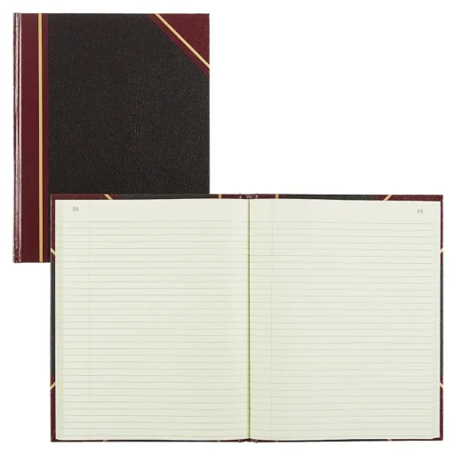 National Brand Accounting & Record Journals<Rediform Texhide Record Book, 7 7/8" x 10", Black, 150 Sheets/Book (56231)