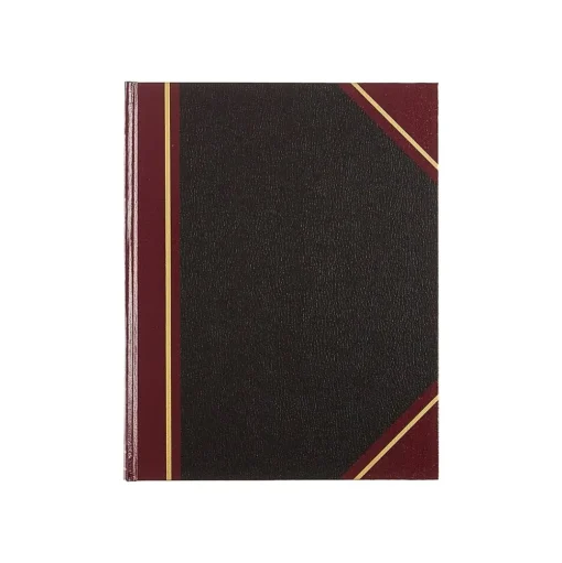National Brand Accounting & Record Journals<Rediform Texhide Record Book, 7 7/8" x 10", Black, 75 Sheets/Book (56211)