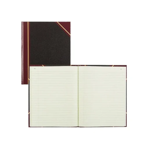 National Brand Accounting & Record Journals<Rediform Texhide Record Book, 7 7/8" x 10", Black, 75 Sheets/Book (56211)