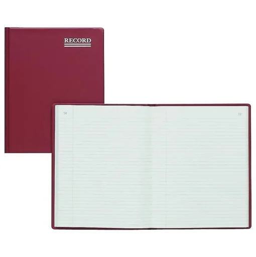 Blueline Accounting & Record Journals<Rediform Vinyl Series Record Book, 8.38" x 10.38", Red, 150 Sheets/Book (57231)