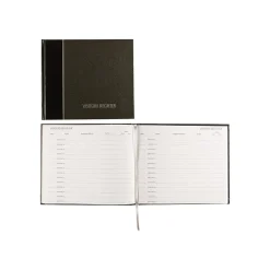 Rediform Accounting & Record Journals<Visitor Book, 9.88" x 8.5", Black, 64 Sheets/Book (RED57802)