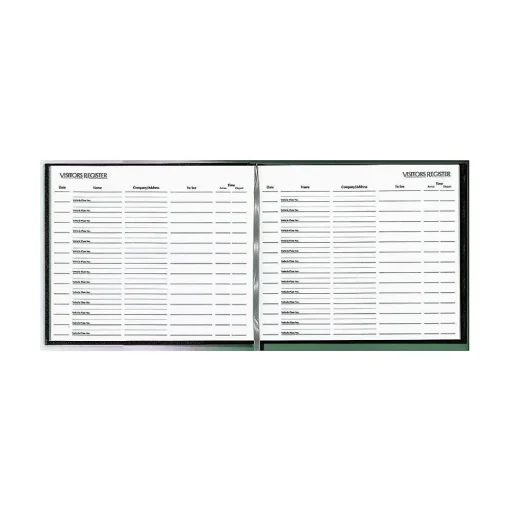 Rediform Accounting & Record Journals<Visitor Book, 9.88" x 8.5", Black, 64 Sheets/Book (RED57802)