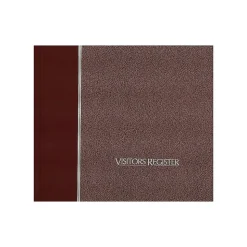 Rediform Accounting & Record Journals<Visitor Book, 9.88" x 8.5", Burgundy, 64 Sheets/Book (57-803)