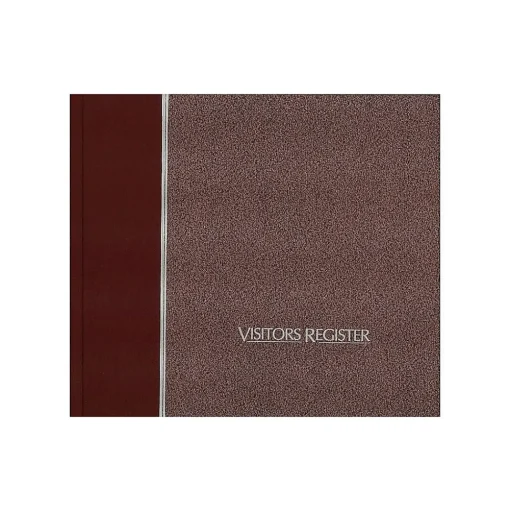 Rediform Accounting & Record Journals<Visitor Book, 9.88" x 8.5", Burgundy, 64 Sheets/Book (57-803)