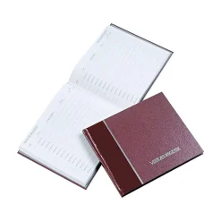 Rediform Accounting & Record Journals<Visitor Book, 9.88" x 8.5", Burgundy, 64 Sheets/Book (57-803)