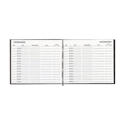 Rediform Accounting & Record Journals<Visitor Book, 9.88" x 8.5", Burgundy, 64 Sheets/Book (57-803)