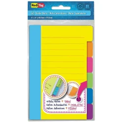 Redi-Tag Sticky Notes<Divider Sticky Notes With Tabs, Assorted Colors, 60 Sheets/set, 3 Sets/box