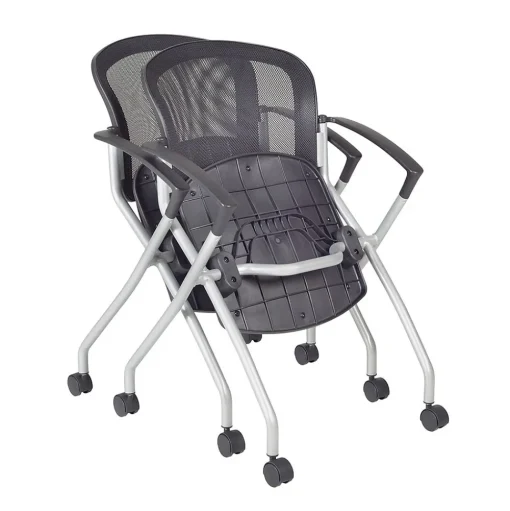 Regency Office Chairs<Cadence Mesh Nesting Chair, Black, 12/Pk (2309BK12PK)