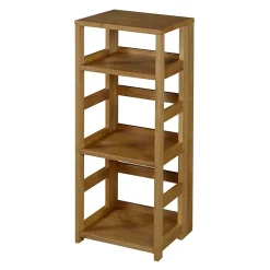 Regency Bookcases<Flip Flop 34" High Square Folding Bookcase- Medium Oak (FFSQ3412MO)