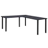 Regency L-Desks<Kee 72" L-Desk with 42" Return, Grey/Black