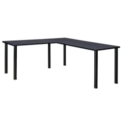 Regency L-Desks<Kee 72" L-Desk with 42" Return, Grey/Black