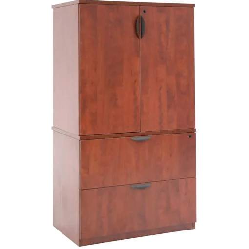 Regency Storage Cabinets<Legacy Lateral File with Stackable Storage Cabinet- Cherry