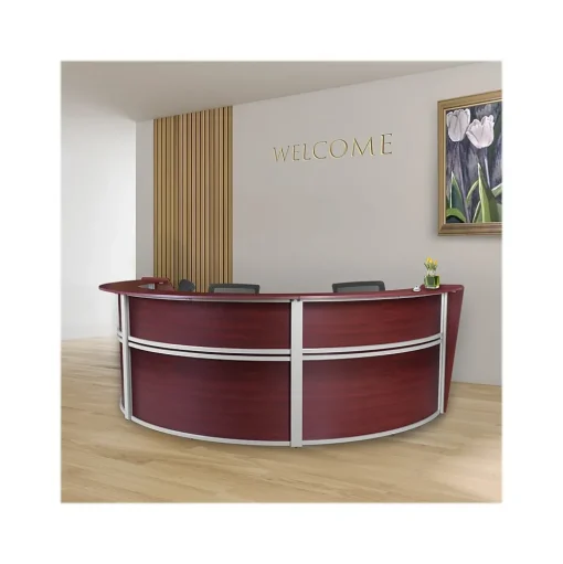 Regency Office Desks<Marque 144"W Curved Reception Desk Workstation, (77293MH)