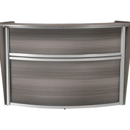 Regency Office Desks<Marque 72"W Curved Reception Desk Workstation, (77290GY)