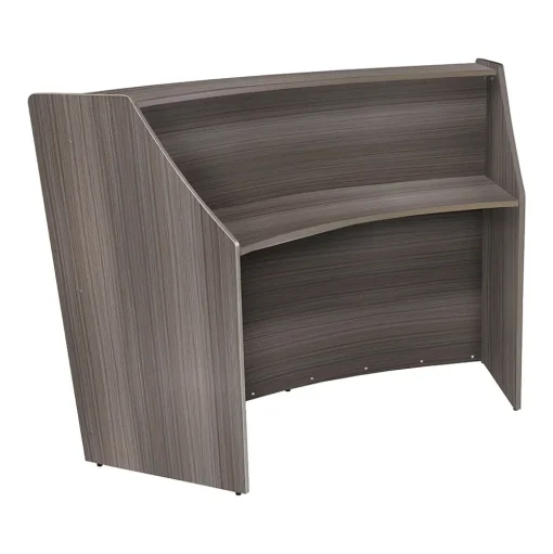 Regency Office Desks<Marque 72"W Curved Reception Desk Workstation, (77290GY)