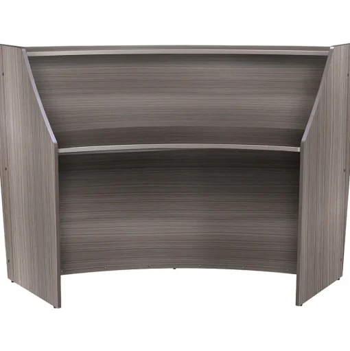 Regency Office Desks<Marque 72"W Curved Reception Desk Workstation, (77290GY)