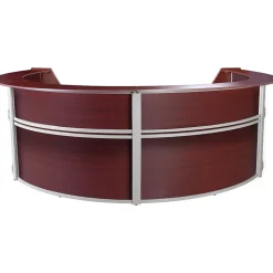 Regency Office Desks<Marque 142"W Curved Reception Desk Workstation, (77294MH)