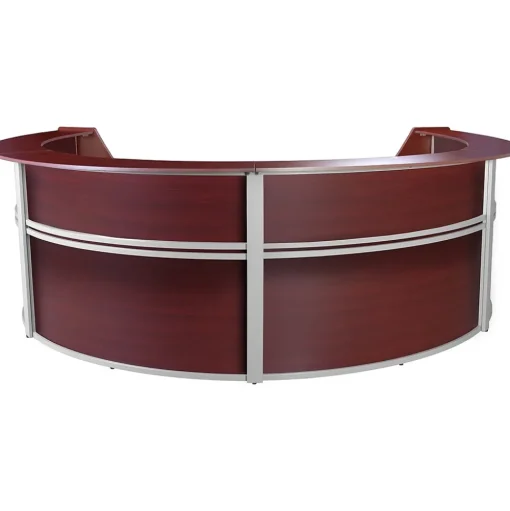Regency Office Desks<Marque 142"W Curved Reception Desk Workstation, (77294MH)