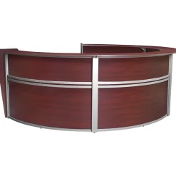 Regency Office Desks<Marque 142"W Curved Reception Desk Workstation, (77294MH)