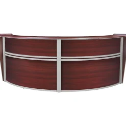 Regency Office Desks<Marque 124.5"W Curved Reception Desk Workstation, (77292MH)