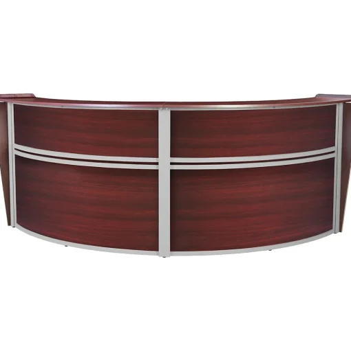 Regency Office Desks<Marque 124.5"W Curved Reception Desk Workstation, (77292MH)