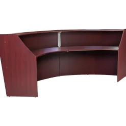 Regency Office Desks<Marque 124.5"W Curved Reception Desk Workstation, (77292MH)