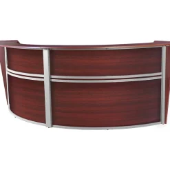 Regency Office Desks<Marque 124.5"W Curved Reception Desk Workstation, (77292MH)