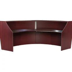 Regency Office Desks<Marque 124.5"W Curved Reception Desk Workstation, (77292MH)