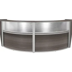 Regency Office Desks<Marque 124.5"W Curved Reception Desk Workstation, (77312GY)