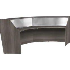 Regency Office Desks<Marque 124.5"W Curved Reception Desk Workstation, (77312GY)