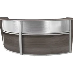 Regency Office Desks<Marque 124.5"W Curved Reception Desk Workstation, (77312GY)