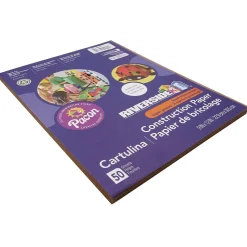 Riverside Construction Paper<3D 9" x 12" Construction Paper, Brown, 50 Sheets (P103605)