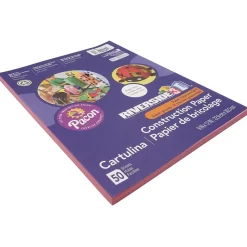 Riverside Construction Paper<3D 9" x 12" Construction Paper, Pink, 50 Sheets (P103591)