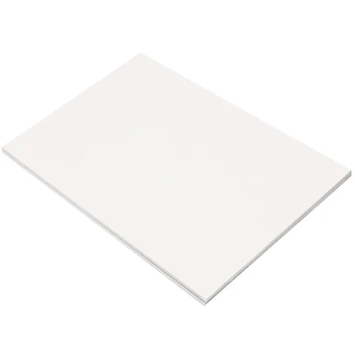 Riverside Construction Paper<3D 12" x 18" Construction Paper, White, 50 Sheets (P103613)