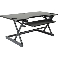 Rocelco Standing Desks<46"W Manual Adjustable Standing Desk Converter, Black (R DADRB-46)