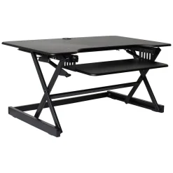 Rocelco Standing Desks<40"W Manual Adjustable Standing Desk Converter, Black (R DADRB-40)