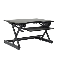 Rocelco Standing Desks<32"W Manual Adjustable Standing Desk Converter, Black (R EADRB2)