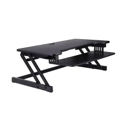 Rocelco Standing Desks<38"W Manual Adjustable Standing Desk Converter, Black (R DADRB)