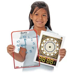 Roylco Dry Erase<Wipe Clean Worksheet Cover Dry-Erase Whiteboard, Plastic Frame, 9" x 12" (R-59040)