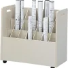 Safco File Cabinets<3043 21-Slot Mobile Roll File, 19.25"H x 30.25"W x 15.75"D, Putty (3043)