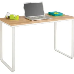 Safco Office Desks<® 47" Steel Table Desk, Beech/White ( 1943BHWH)