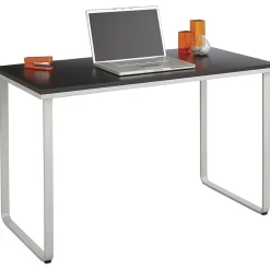 Safco Office Desks<® 47" Steel Table Desk, Black/Silver (1943BLSL)