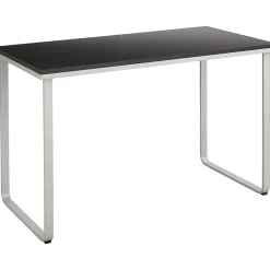 Safco Office Desks<® 47" Steel Table Desk, Black/Silver (1943BLSL)