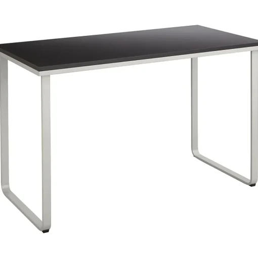 Safco Office Desks<® 47" Steel Table Desk, Black/Silver (1943BLSL)