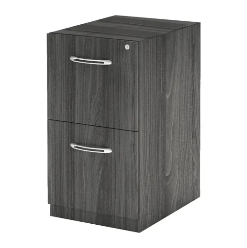 Safco File Cabinets<Aberdeen 15 1/4' 'Desk Pedestal, File/File, Gray Steel (AFF26LGS)