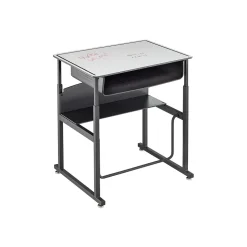Safco Standing Desks<AlphaBetter 26" - 42" Plastic/Steel Adjustable Desk, White/Black (1204DE)