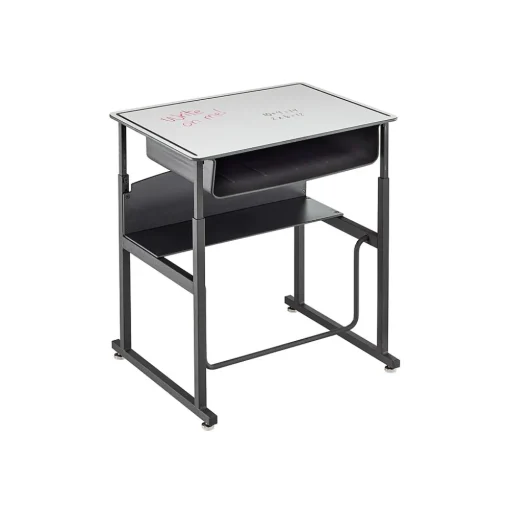 Safco Standing Desks<AlphaBetter 26" - 42" Plastic/Steel Adjustable Desk, White/Black (1204DE)