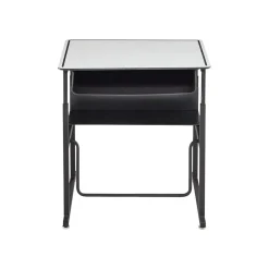 Safco Standing Desks<AlphaBetter 26" - 42" Plastic/Steel Adjustable Desk, White/Black (1204DE)