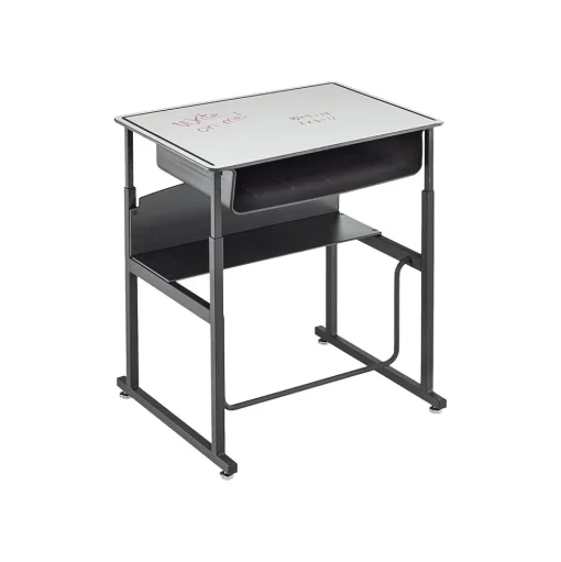 Safco Standing Desks<AlphaBetter 26" - 42" Plastic/Steel Adjustable Desk, White/Black (1204DE)